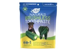 Ark Naturals Brushless Toothpaste Large Dental Dog Treats, 18-oz