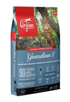 ORIJEN Guardian 8 Free-Run Chicken, Wild-Caught Salmon & Rabbit Dry Cat Food