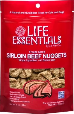 Cat-Man-Doo Life Essentials Sirloin Beef Nuggets Freeze-Dried Cat & Dog Treats