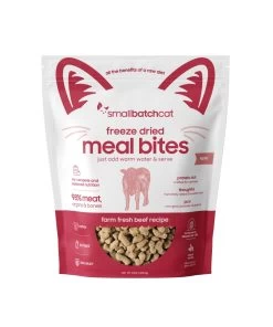 Small Batch Cat Mealbites Beef Freeze-Dried Cat Food, 10-oz (Size: 10-oz)