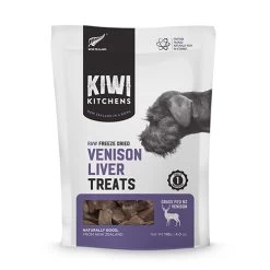Kiwi Kitchens Venison Liver Freeze-Dried Dog Treat, 4oz