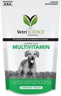 VetriScience Canine Plus Multivitamin Everyday Health Bite-Sized Dog Chews, 30 Chews