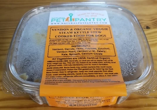 Natural Pet Pantry Venison & Veggie Stew Cooked Meals For Dogs, 2-lb Tub (Size: 2-lb-tub)