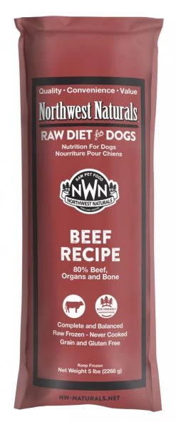 Northwest Naturals Raw Diet Grain-Free Beef Chub Roll Raw Frozen Dog Food
