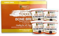 Nugget's Healthy Eats Turkey Bone Broth For Dogs & Cats, 4-oz, 4-pk (Size: 4-oz)