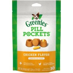 Greenies Pill Pockets Canine Capsules Chicken Flavor Dog Treats