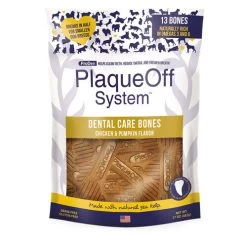 ProDen PlaqueOff System Dental Care Bones Chicken & Pumpkin Dental Dog Treats, 17-oz (Size: 17-oz)