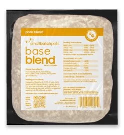 Small Batch Base Blend Pork Raw Frozen Dog & Cat Food, 2-lb (Size: 2-lb)
