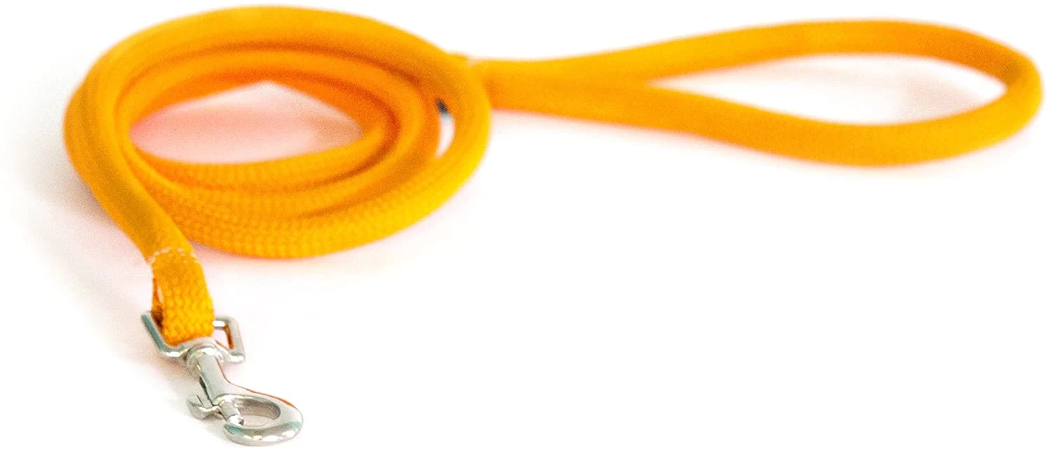 Yellow Dog Design Round Rope Lead Orange (Size: 3/4-inx6-ft)