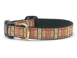 Up Country Dog Collar, Tan Plaid