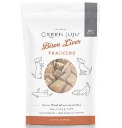 Green Juju Bison Liver Training Freeze-Dried Dog Treats