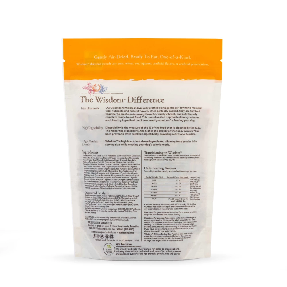Earth Animal Wisdom Chicken Dry Dog Food - Image 2
