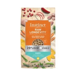 Instinct Raw Longevity Grain-Free Recipe With Cage-Free Chicken Puppy 20% Freeze-Dried Raw Dry Dog Food