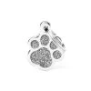 MyFamily Paw Glitter Pet ID Tag, Silver