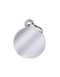 MyFamily Circle Chromed Brass Pet ID Tag