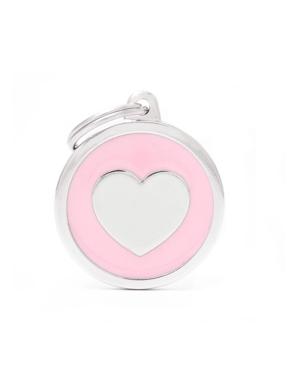 MyFamily Circle Heart Pet ID Tag, Pink