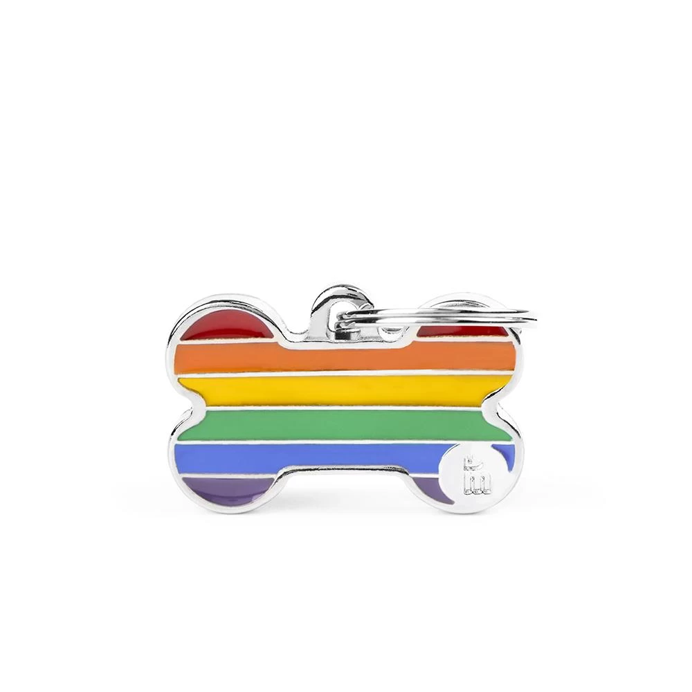MyFamily Rainbow Bone Pet ID Tag