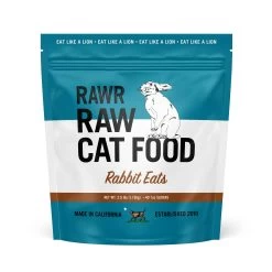 RAWR Rabbit Eats Sliders Raw Frozen Cat Food