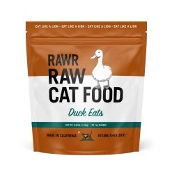 RAWR Duck Eats Sliders Raw Frozen Cat Food