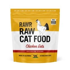 RAWR Chicken Eats Sliders Raw Frozen Cat Food