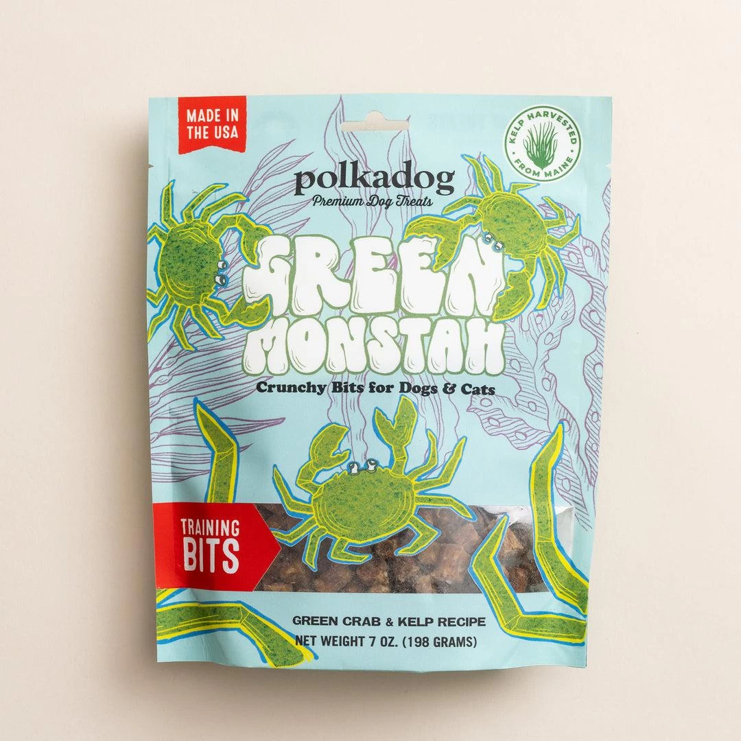 Polkadog Green Monstah Training Bits Dog & Cat Treats