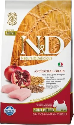 Farmina N&D Ancestral Grain Chicken & Pomegranate Mini Adult Dry Dog Food