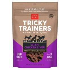 Cloud Star Chewy Tricky Trainers Liver Flavor Dog Treats
