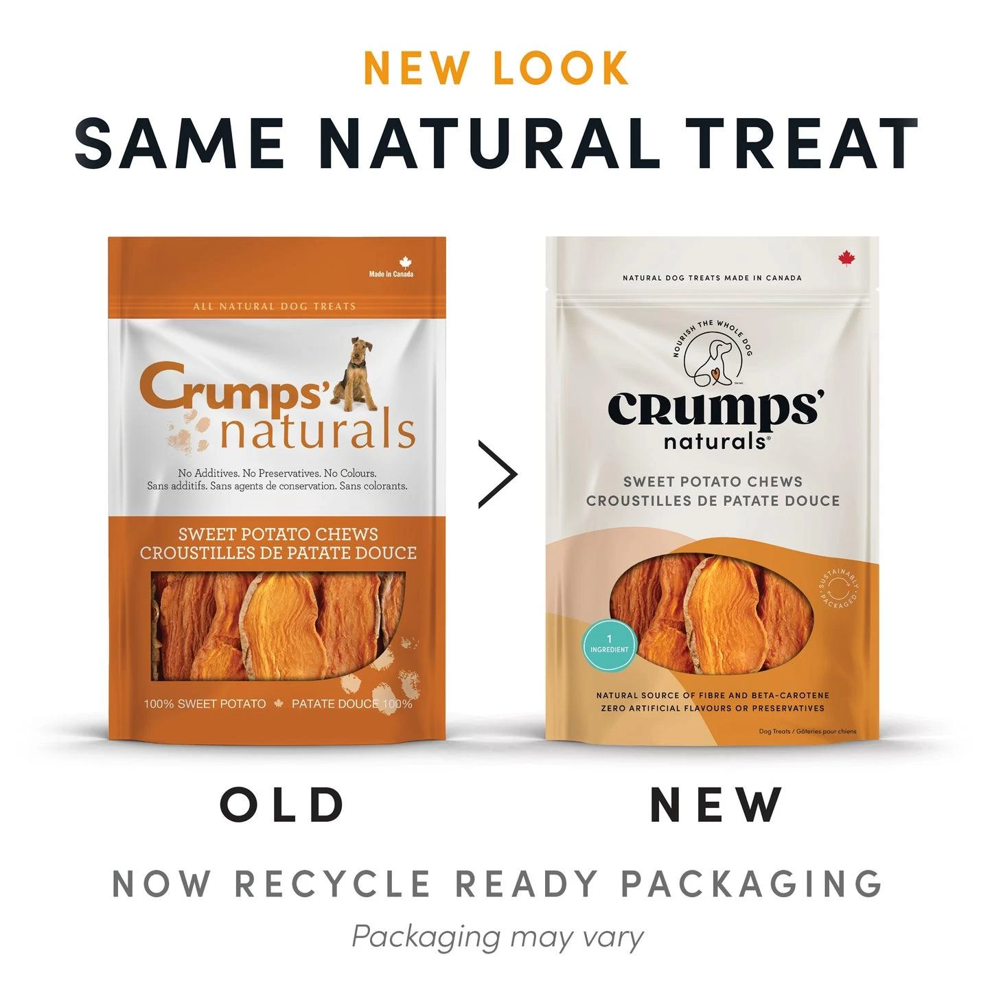 Crumps' Naturals Sweet Potato Chews Dog Treats - Image 3