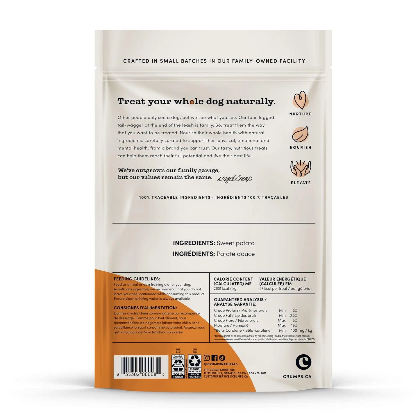 Crumps' Naturals Sweet Potato Chews Dog Treats - Image 2