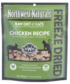Northwest Naturals Raw Diet Grain-Free Chicken Nibbles Freeze Dried Cat Food, 11-oz (Size: 11z)