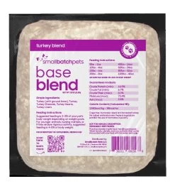 Small Batch Base Blend Turkey Raw Frozen Dog & Cat Food