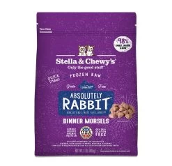 Stella & Chewy's Absolutely Rabbit Dinner Morsels Raw Frozen Cat Food, 1-lb (Size: 1-lb)