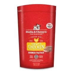Stella & Chewy's Chewy's Chicken 8-oz Dinner Patties Grain-Free Raw Frozen Dog Food, 6-lb (Size: 6-lb)