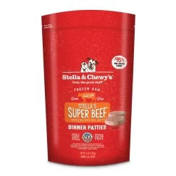 Stella & Chewy's Stella's Super Beef 8-oz Dinner Patties Grain-Free Raw Frozen Dog Food, 6-lb (Size: 6-lb)