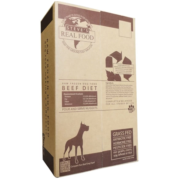 Steve's Real Food Beef Nuggets Raw Frozen Dog & Cat Food, 9.75-lb (Size: 9.75lbs)