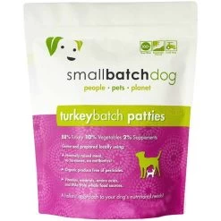 Small Batch Dog Turkey Batch Patties Raw Frozen Dog Food