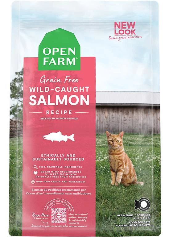 Open Farm Wild-Caught Salmon Recipe Grain-Free Dry Cat Food