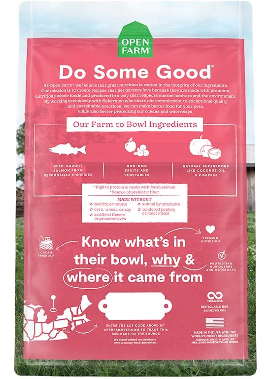 Open Farm Wild-Caught Salmon Recipe Grain-Free Dry Cat Food - Image 2