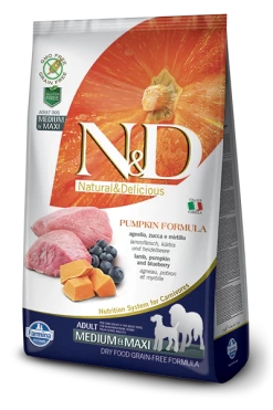 Farmina N&D Pumpkin Lamb & Blueberry Adult Medium & Maxi Dog Dry Food