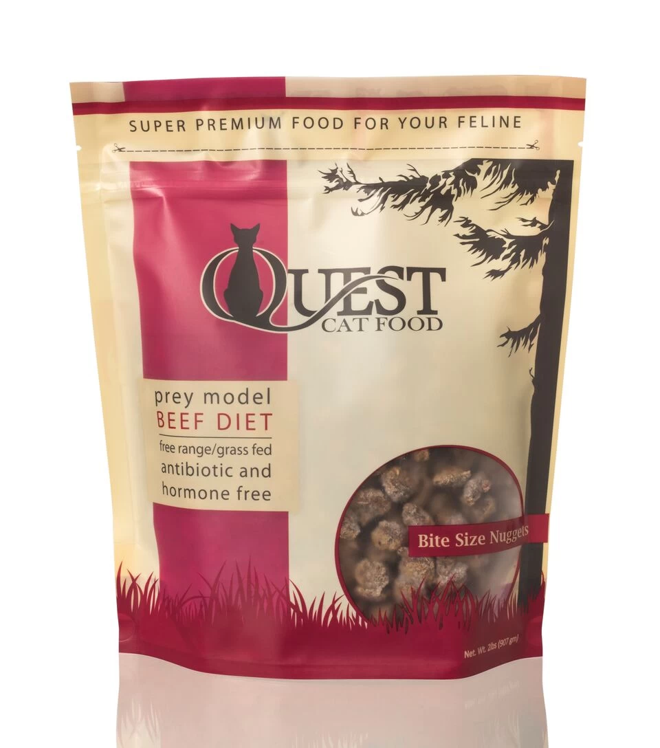 Steve's Real Food Quest Frozen Beef Diet For Cats, 2-lb (Size: 2-lb)