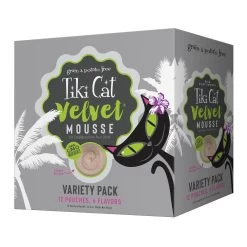 Tiki Cat Velvet Mousse Variety Pack Wet Cat Food, 2.8-oz, 12-pack (Size: 2.8-oz, 12-pack)