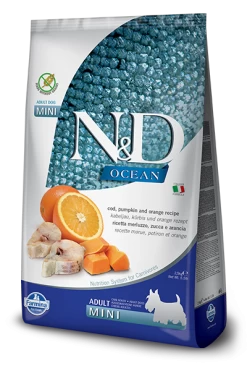 Farmina N&D Ocean Cod, Pumpkin & Orange Mini Adult Dry Dog Food