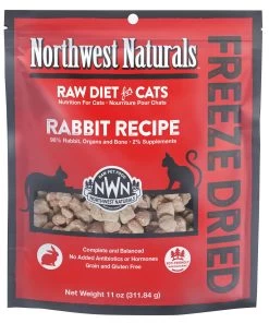 Northwest Naturals Raw Diet Grain-Free Rabbit Nibbles Freeze Dried Cat Food