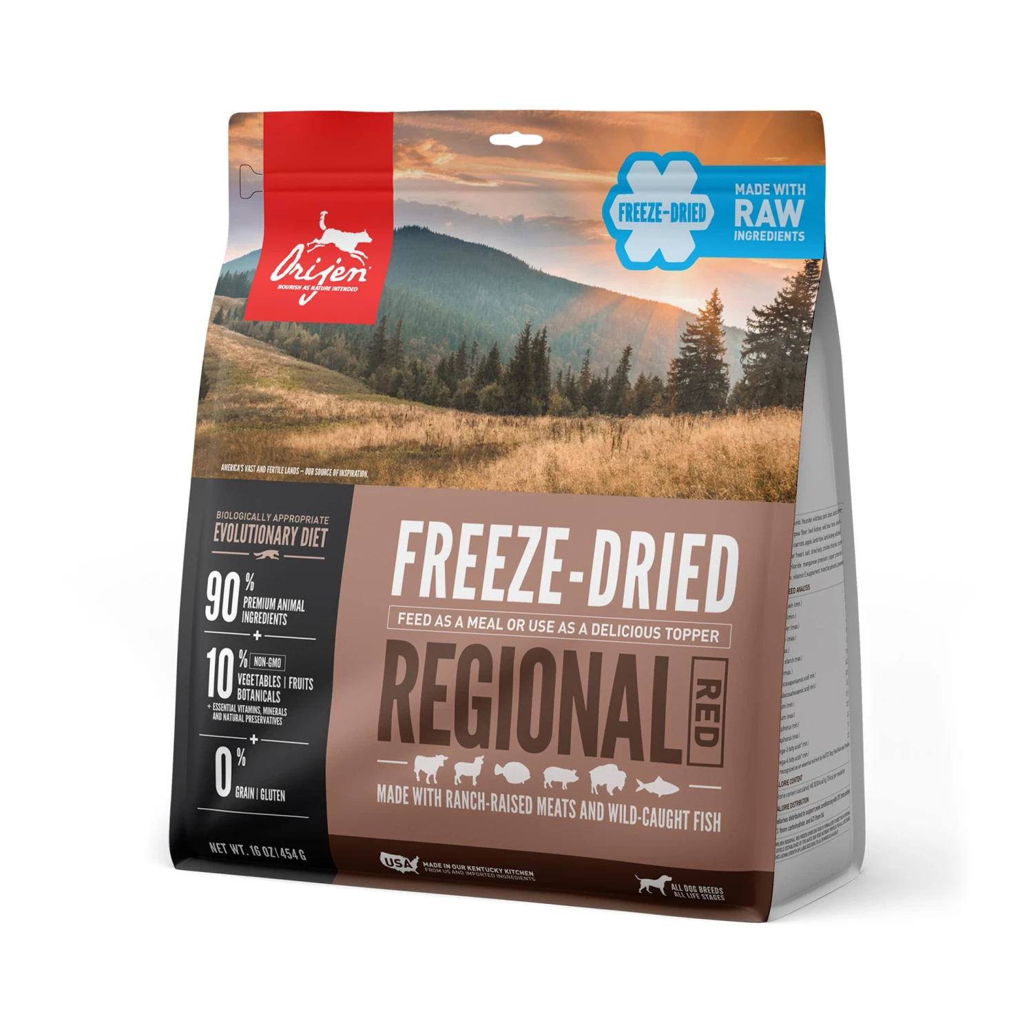ORIJEN Regional Red Grain-Free Freeze-Dried Dog Food - Image 2