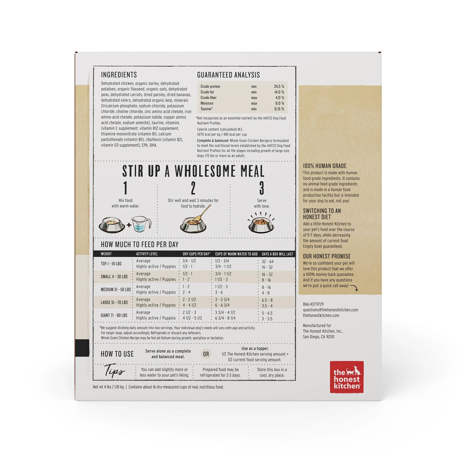 The Honest Kitchen Whole Grain Chicken Recipe Dehydrated Dog Food - Image 2