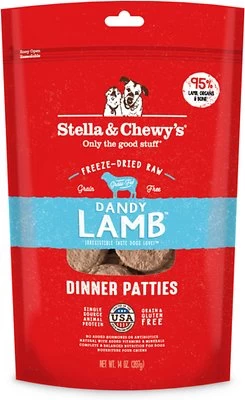 Stella & Chewy's Dandy Lamb Dinner Patties Grain-Free Freeze-Dried Dog Food