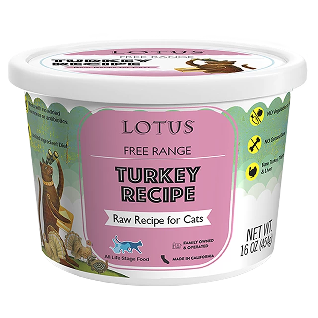 Lotus Free Range Turkey Raw Frozen Cat Food