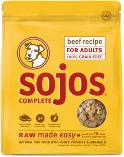 Sojos Complete Beef Recipe Adult Grain-Free Freeze-Dried Raw Dog Food